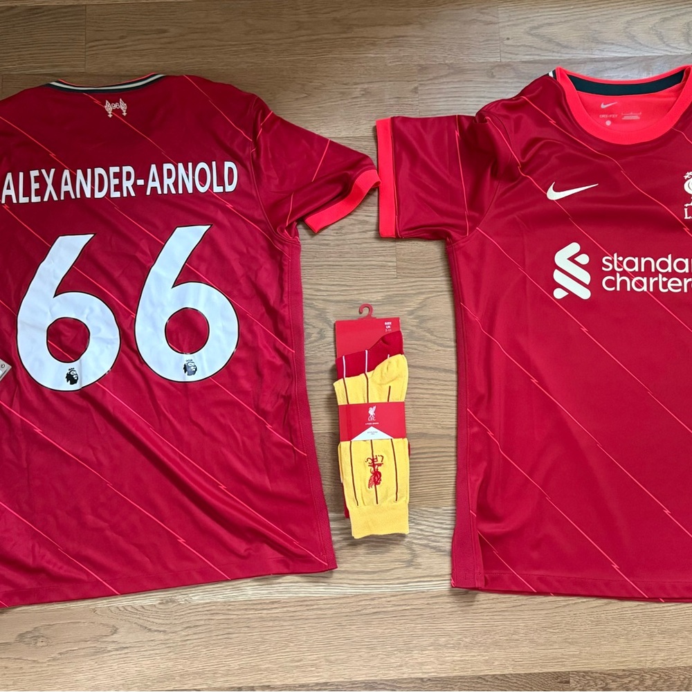 Nike LFC Liverpool Men’s Soccer Jersey - one Med & one Lg with socks included